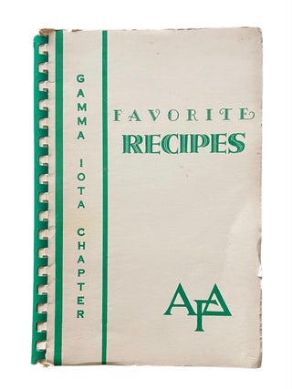 Item #1013 A Book of Favorite Recipes; Gamma Iota Chapter