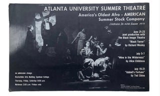Item #1022 Poster for Atlanta University Summer Theatre.; America’s Oldest Afro-American Summer...