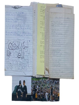 Item #1035 Late 1990s Collection of Handwritten and Typed Lyrics for Budding West Coast Hip Hop...
