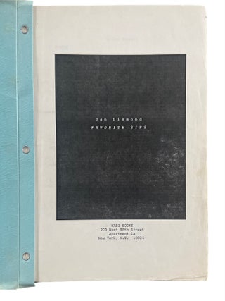 Archive of Gay New York City Poet Daniel Diamond