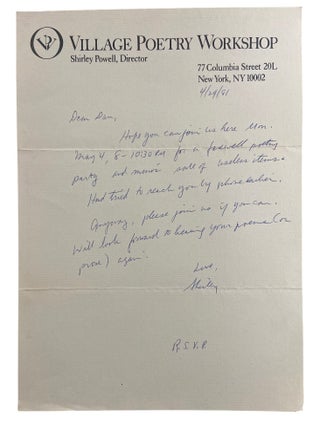 Archive of Gay New York City Poet Daniel Diamond