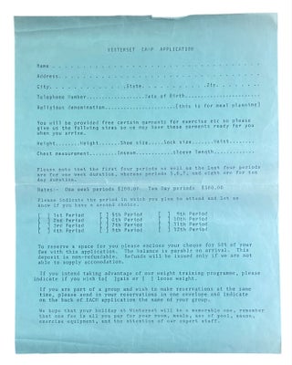 1966 Brochure and Registration Materials for Winterset Farm, a Gay Men’s Summer Camp in Maberley, Ontario, Canada