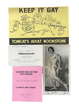 Item #1099 Collection of Philadelphia, PA Gay Material from 1978-1990, all belonging to Gay Male...