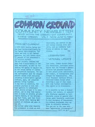 Common Ground Community Newsletter