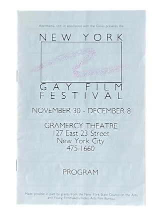 Item #1104 Program for 1983 New York Gay Film Festival