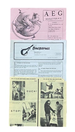 Item #1124 Collection of Materials Related to Gay Male Spanking, Butt Play, Enemas circa 1980s-2001