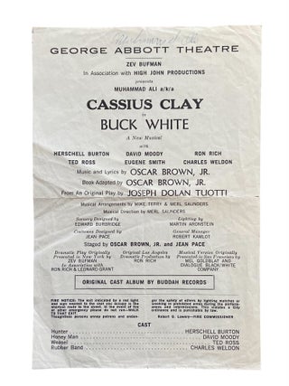 Item #1166 Rare 1969 Playbill SIGNED by MUHAMMAD ALI