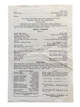 Rare 1969 Playbill SIGNED by MUHAMMAD ALI