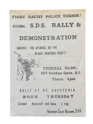 Item #1168 Fight Racist Police Terror! Regional S.D.S. Rally & Demonstration Against the Attacks...