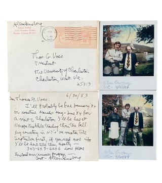 Item #1176 SIGNED Note and 2 Original Polaroids from Allen Ginsberg to President of University of...