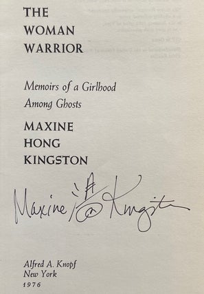 The Woman Warrior: Memoirs of a Girlhood Among Ghosts