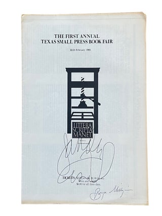 Item #1185 The First Annual Texas Small Press Book Fair; 22-24 February 1985