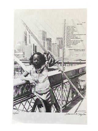 Item #1225 Broadside for poem “Refugee”. Lamont B. Steptoe