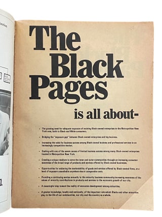 The Black Pages: Business and Professional Directory; 1971-1972 Edition