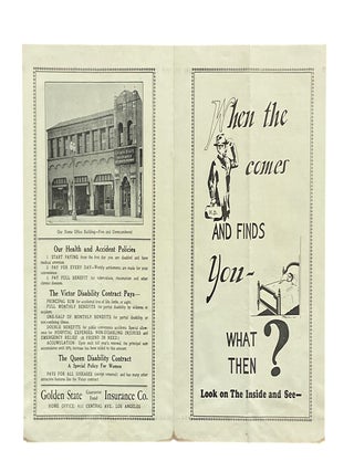 Promotional Material for the Golden State Insurance Company, the Largest Black-Owned Insurance Company in the Western United States