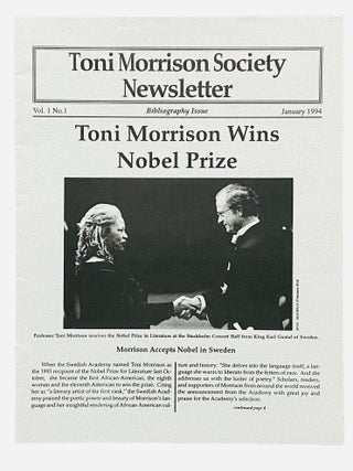 Item #1246 Toni Morrison Society Newsletter; Vol. 1, No. 1 (January 1994