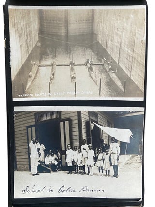 Original 1914 Panama Canal Photo Album with a Typed SIGNED Letter from Franklin Delano Roosevelt