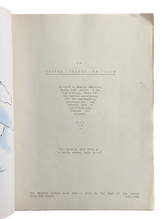 An Oxford Thesis on Love