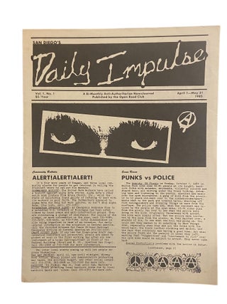 Item #1297 San Diego's Daily Impulse; Vol. 1 No. 1