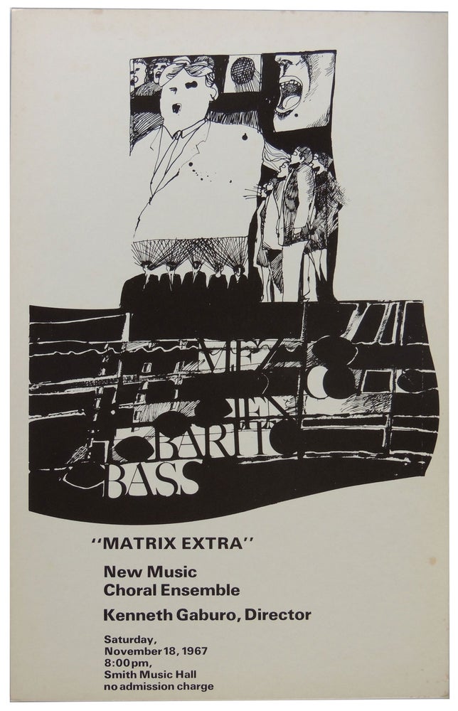 Item #240 Original Poster for Kenneth Gaburo Event at University of Illinois, Urbana Champaign, November 18, 1967