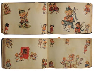 Autograph Book with 80 pp. of magazine and newspaper images of Campbell Soup Kids c. 1950s/1960s.