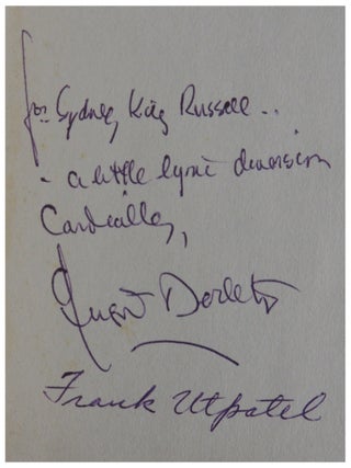 Poetry collection belonging to Sydney King Russell, poet, editor, composer.