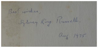 Poetry collection belonging to Sydney King Russell, poet, editor, composer.