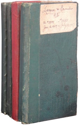 Item #262 Four Account Ledgers for Laraia & Ermilio Real Estate, Worcester, Ma. 1931-1937