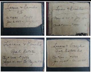 Four Account Ledgers for Laraia & Ermilio Real Estate, Worcester, Ma. 1931-1937