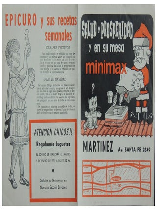 Item #269 Salud y Prosperidad y en su Mesa (Health and Prosperity at Your Table). Minimax...