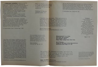 A lecture by John Cage. Saturday, February 27, 1988. Crowell Concert Hall, Center for the Arts. Wesleyan University