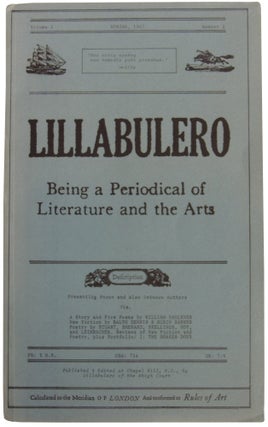 Item #331 Lillabulero: Being a Periodical of Literature and the Arts. Volume I, Number 2. Spring,...