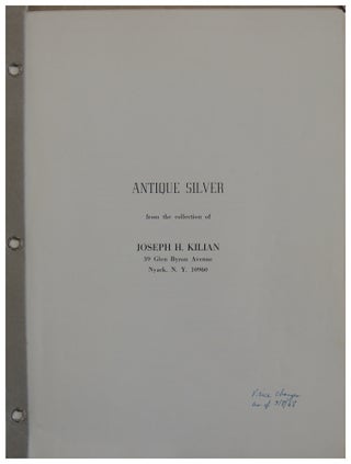 Item #347 Antique Silver from the collection of Joseph H. Kilian