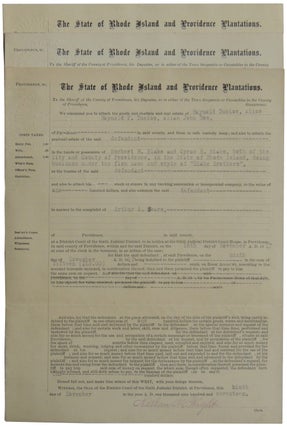 1910-1925 Collection of Attorney and Insurance Correspondence, Providence, Rhode Island