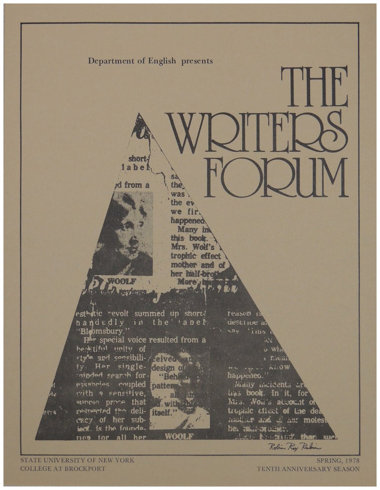 Item #398 Program for a reading by Gwendolyn Brooks on March 9, 1978 as part of the Tenth Anniversary Season of The Writers Forum (Spring 1978).