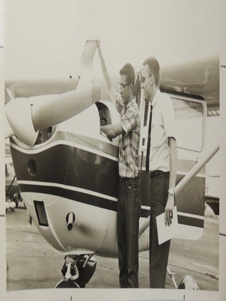 Seven (7) Black & White Press Photographs of Airplanes and Inspectors/Pilots(?) from the 1950s