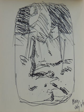 Sketch Book of NASA Employee from 1950s & 1960s with 15 pages of drawings depicting the Lunar Landing