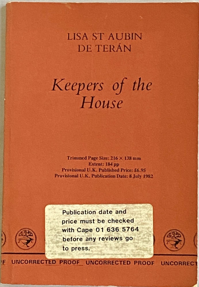 Item #514 Keepers of the House. Lisa St. Aubin De Teran.
