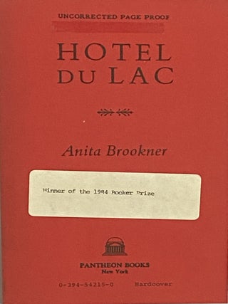 Item #587 Hotel du Lac. Anita Brookner