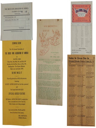 Collection of approximately 75 items (correspondence and ephemera) related to the Circus, 1944-1955, belonging to Charles Davitt of Springfield, MA