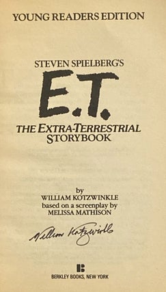 Steven Spielberg's E.T. The Extra-Terrestrial Storybook