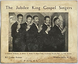 Item #661 Advertisement Card for The Jubilee King Gospel Singers