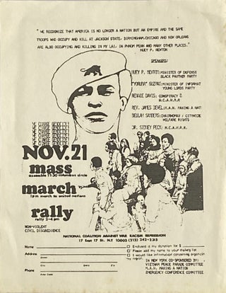 Item #670 NCAWRR [National Coalition Against War, Racism, Repression] Original 1970 Illustrated...