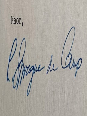 L. Sprague de Camp TLS with Wonderful Content on Robert E. Howard