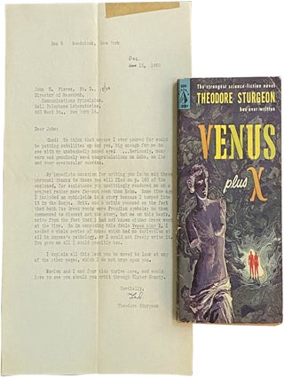 Theodore Sturgeon TLS and INSCRIBED Venus plus X