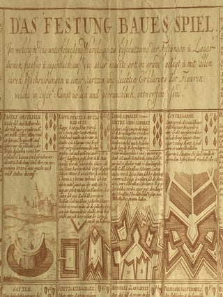 Early 18th Century Military Fortification Card Game published in Amsterdam; Das Festung Baues Spiel (The Fortress Building Game)