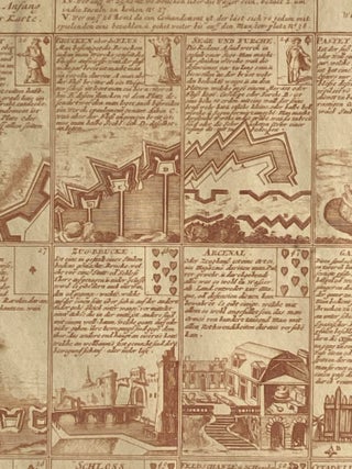 Early 18th Century Military Fortification Card Game published in Amsterdam; Das Festung Baues Spiel (The Fortress Building Game)