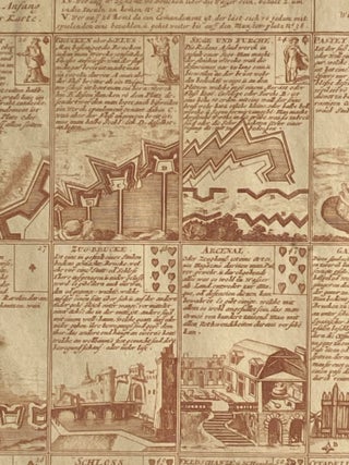 Early 18th Century Military Fortification Card Game published in Amsterdam; Das Festung Baues Spiel (The Fortress Building Game)