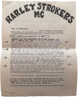 Harley Strokers Gay Motorcycle Club Newsletters