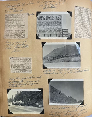 Summer of 1955 Photo Album/Scrapbook documenting 4 Women on a Road Trip from New Orleans to California & Canada and Back